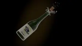 CG custom champagne bottle