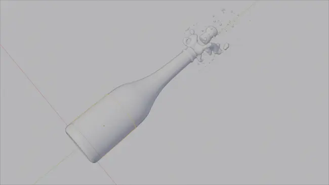Basic CG model of Champagne Bottle